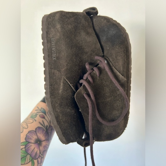 Brown BIRKENSTOCK Suede Leather Oxfords Comfort 38 EU L7 - 7.5 Made in GERMANY - Picture 7 of 9